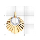 Подвеска из золота с фианитами