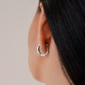 Серьги из серебра с фианитами
