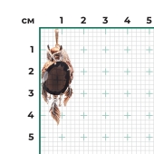 Подвеска из золота с раухтопазом и эмалью «Сова»