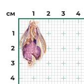 Подвеска из золота с аметистом, топазами и эмалью «Дракон»