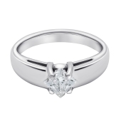 Кольцо из белого золота с бриллиантом