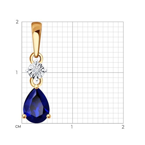 Подвеска из белого золота с бриллиантами и "танцующим" бриллиантом