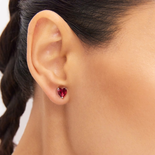 Серьги из серебра с фианитами