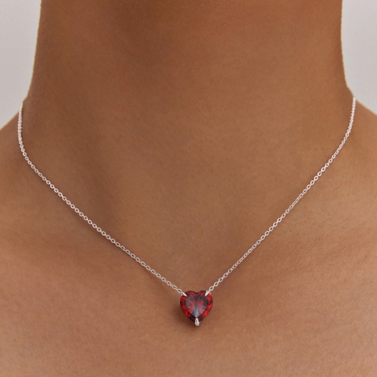 Колье из серебра с кварцем