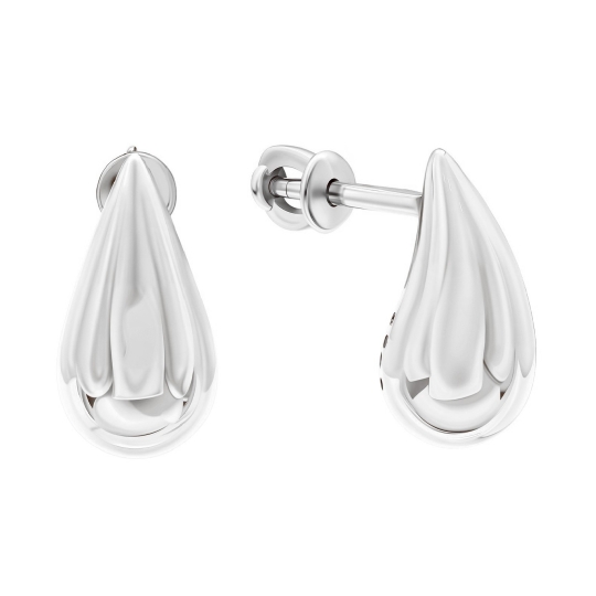 Серьги из золота с выращенными бриллиантами