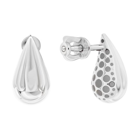 Серьги из золота с выращенными бриллиантами