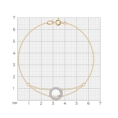 Браслет из золота с перламутром и фианитами