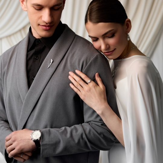 Серьги-трансформеры из серебра с кварцами