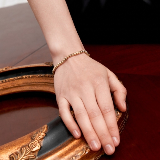 Браслет из золота плетения "Двойной ромб"