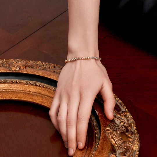 Браслет из золота плетения "Двойной ромб"