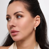 Серьги из золота с фианитами
