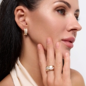 Серьги из золота с фианитами