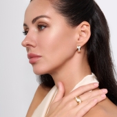 Серьги из золота с фианитами