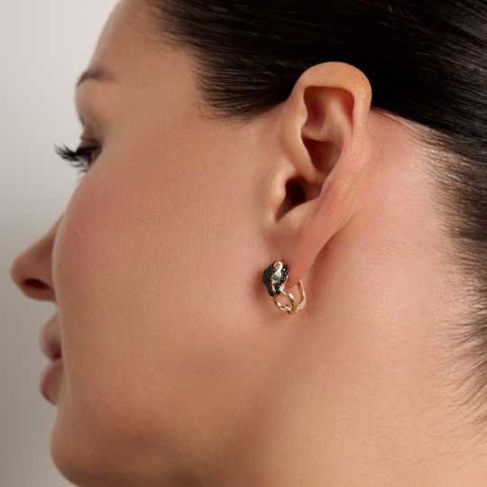 Серьги из лимонного золота с фианитами