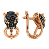 Серьги из золота с фианитами