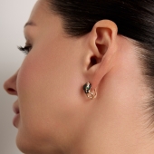 Серьги из золота с фианитами