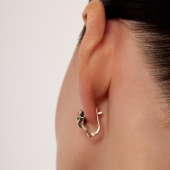 Серьги из золота с фианитами