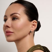 Серьги из золота с фианитами