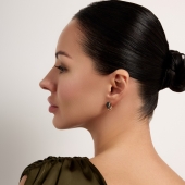 Серьги из золота с фианитами