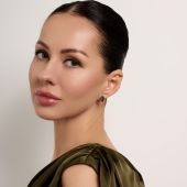 Серьги из золота с фианитами