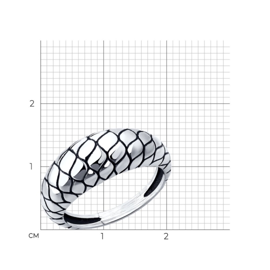 Кольцо из серебра с чернением