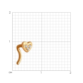 Пирсинг в нос из золота с фианитами