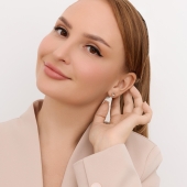 Серьги из золота с фианитами