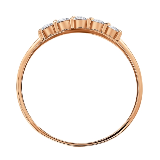 Кольцо из золота с фианитами