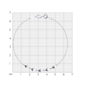 Браслет из белого золота с фианитами