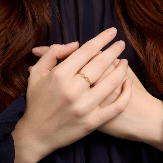 Кольцо из золота с фианитами