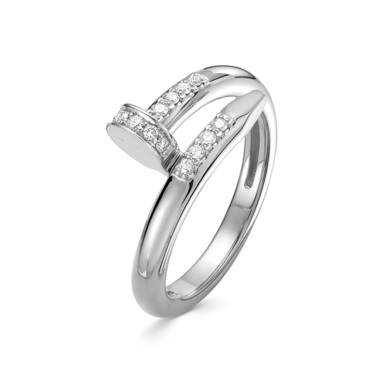 Кольцо из белого золота с бриллиантом 0,4 ct
