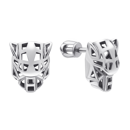 Серьги из серебра с горным хрусталем