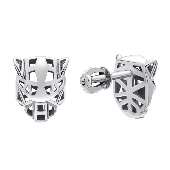 Серьги из серебра с горным хрусталем