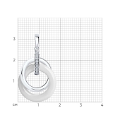 Подвеска из серебра с керамикой и фианитами