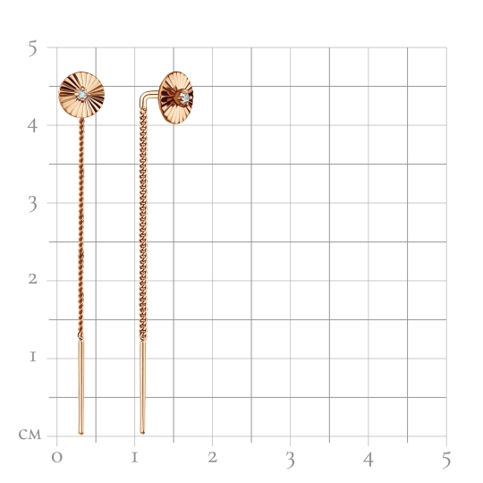 Серьги из золота с жемчугом и фианитами