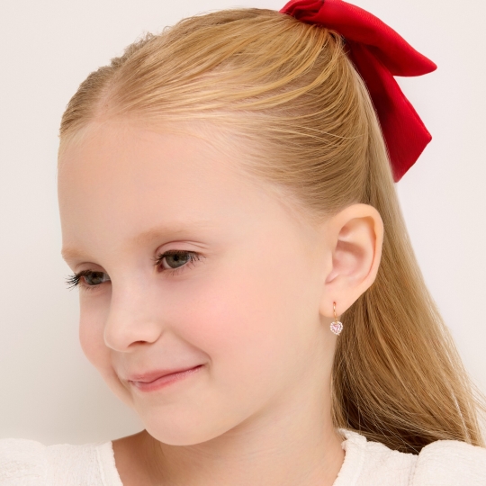 Серьги из золота с раухтопазами и фианитами Серьги из золота с раухтопазами и фианитами