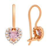 Серьги из золота с фианитами