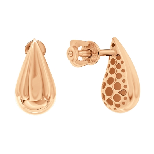 Серьги из золота с фианитами