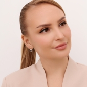 Серьги из золота с бриллиантами и сапфирами