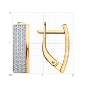 Серьги из золота с фианитами