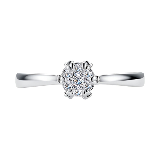 Серьги из белого золота с бриллиантами