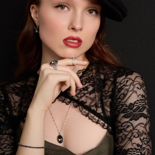 Серьги из серебра с эмалью