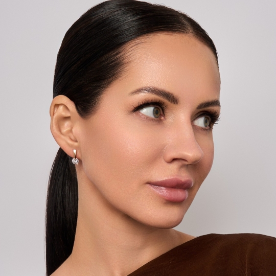 Серьги из золота с фианитами