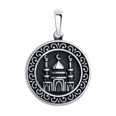 Подвеска из серебра с чернением 