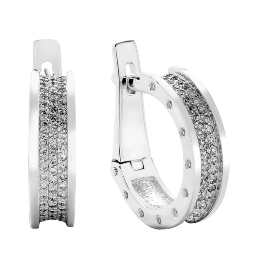 Серьги из золота с фианитами