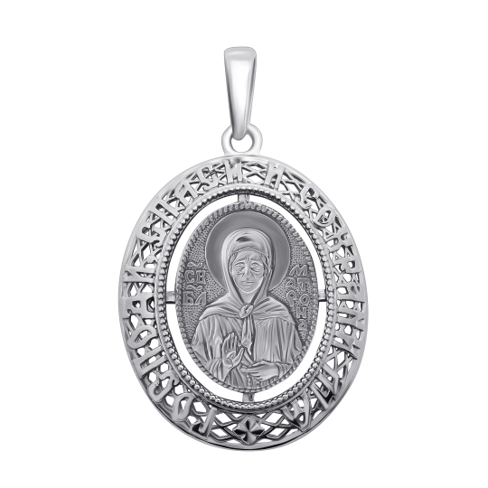 Подвеска из серебра с образом "Святой Ангел Хранитель"