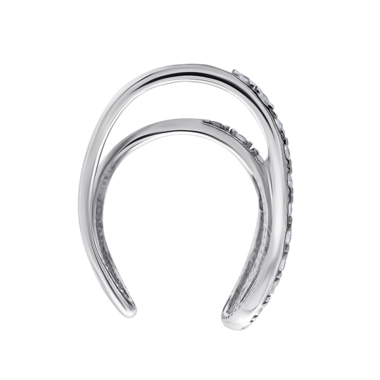 Серьги из серебра с фианитами