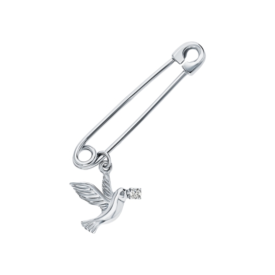 Булавка из серебра с эмалью