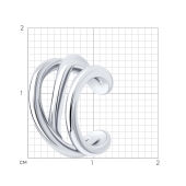 Серьга-кафф из серебра