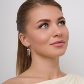Серьги из золота с ониксами